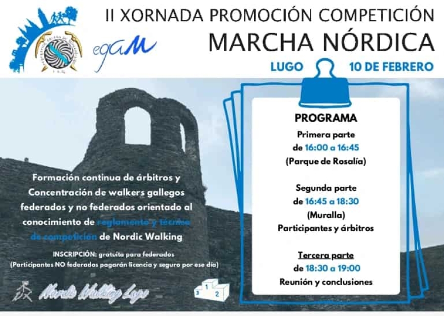 II XORNADAS DE PROMOCIÓN DA FACETA COMPETITIVA NA MARCHA NÓRDICA